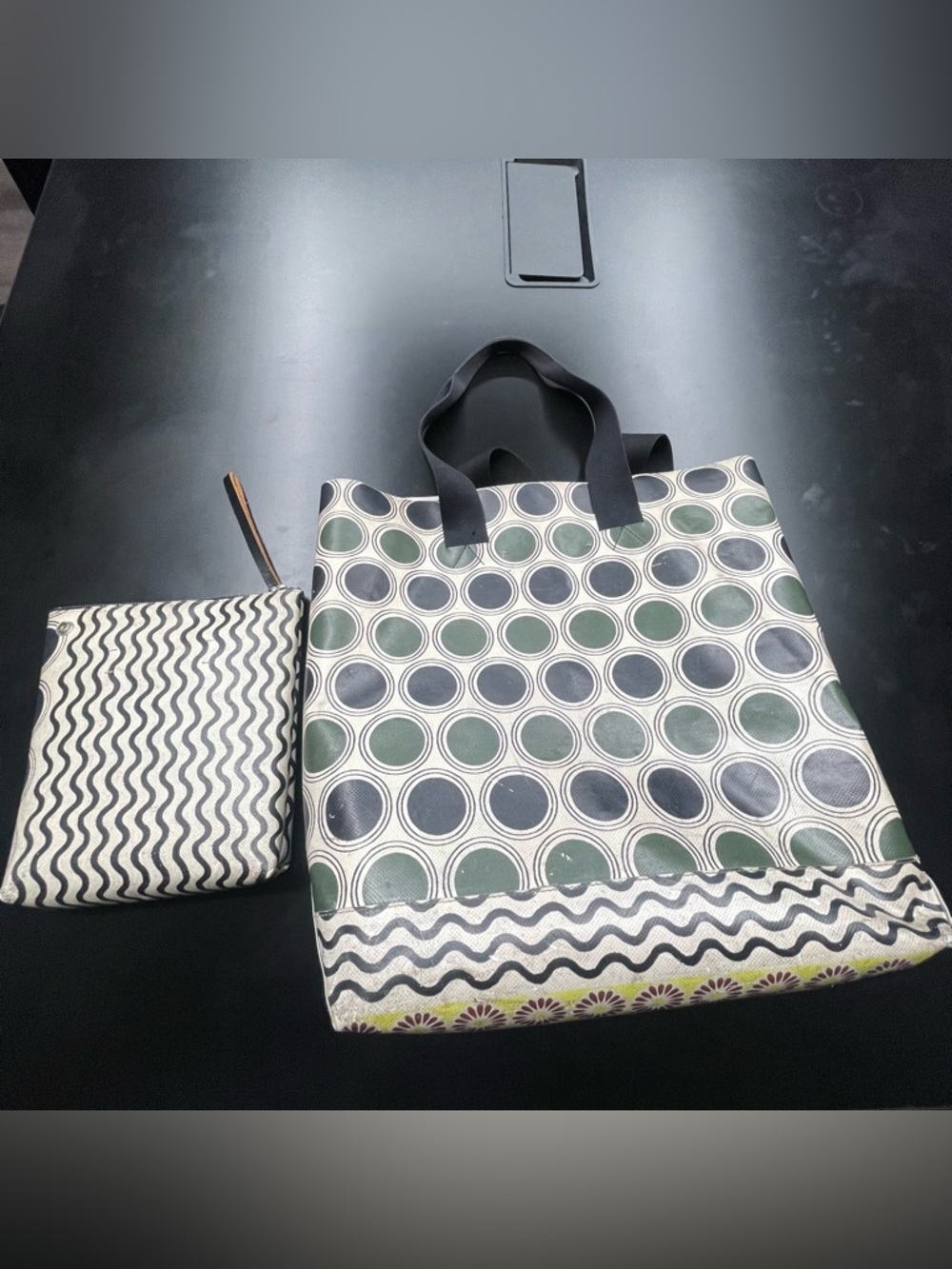MARNI PVC Large Tote Bag with Attached Pouched - EUC LAPTOP BAG - Picture 2 of 9